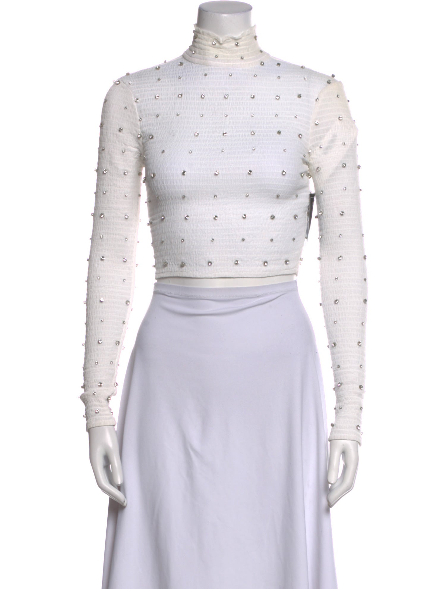 Retrofête Mock Neck Long Sleeve Crop Top