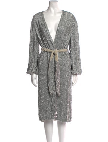 Retrofête Dresses V-Neck Midi Length Dress XS