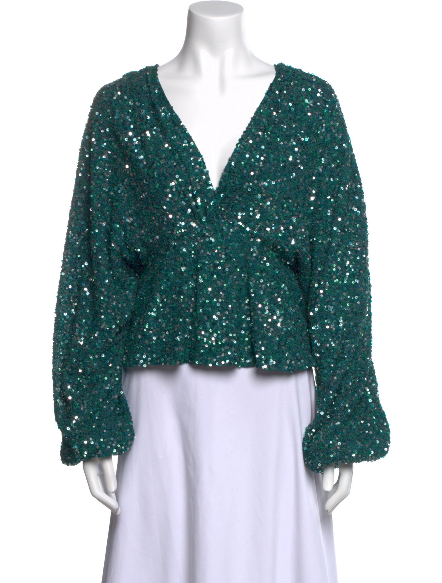 Retrofête Printed V-Neck Crop Top