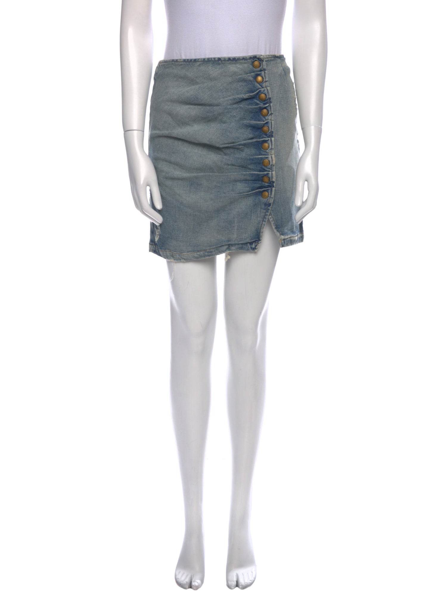 Retrofête Distressed Accents Mini Skirt