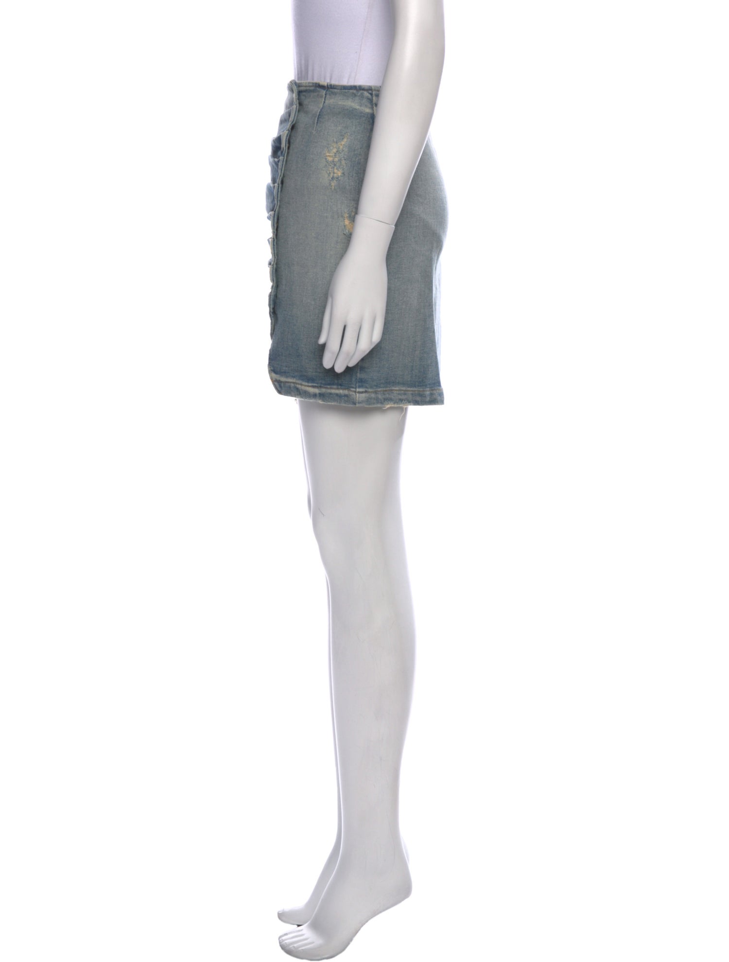 Retrofête Distressed Accents Mini Skirt