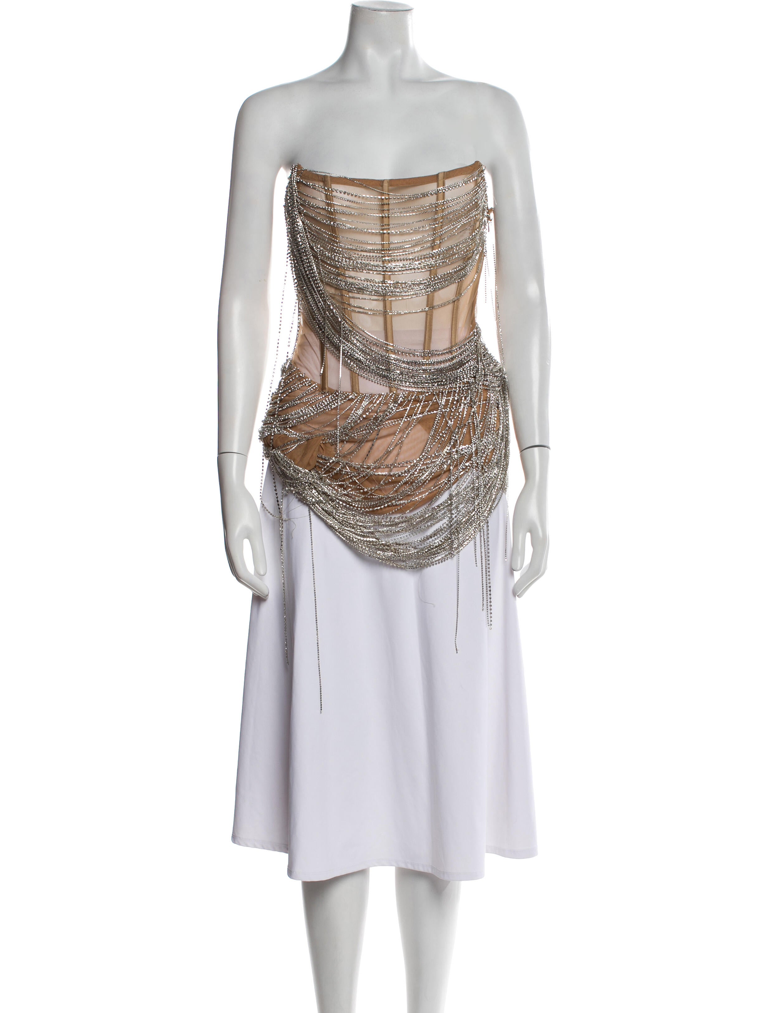 Retrofête Printed Strapless Tunic