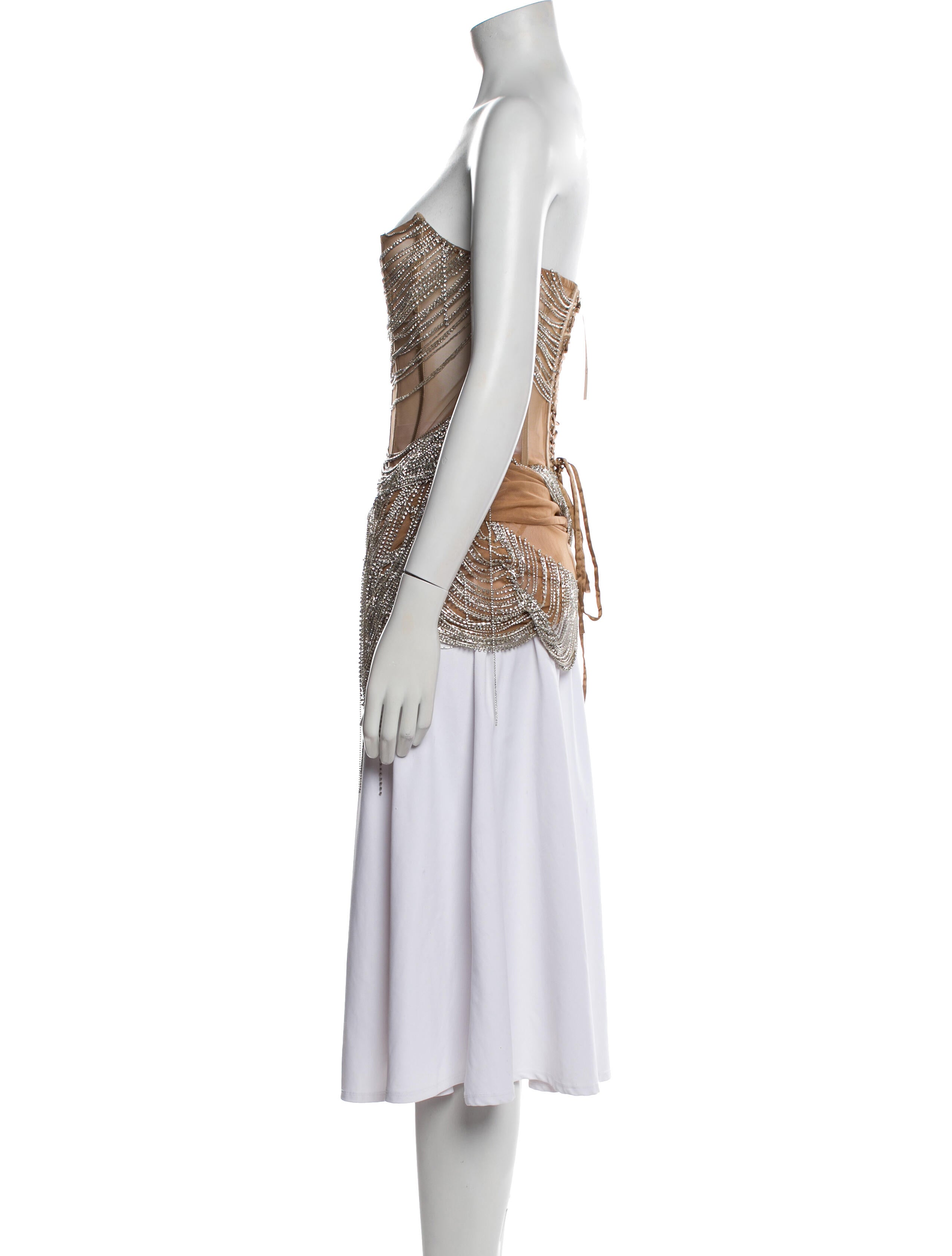 Retrofête Printed Strapless Tunic