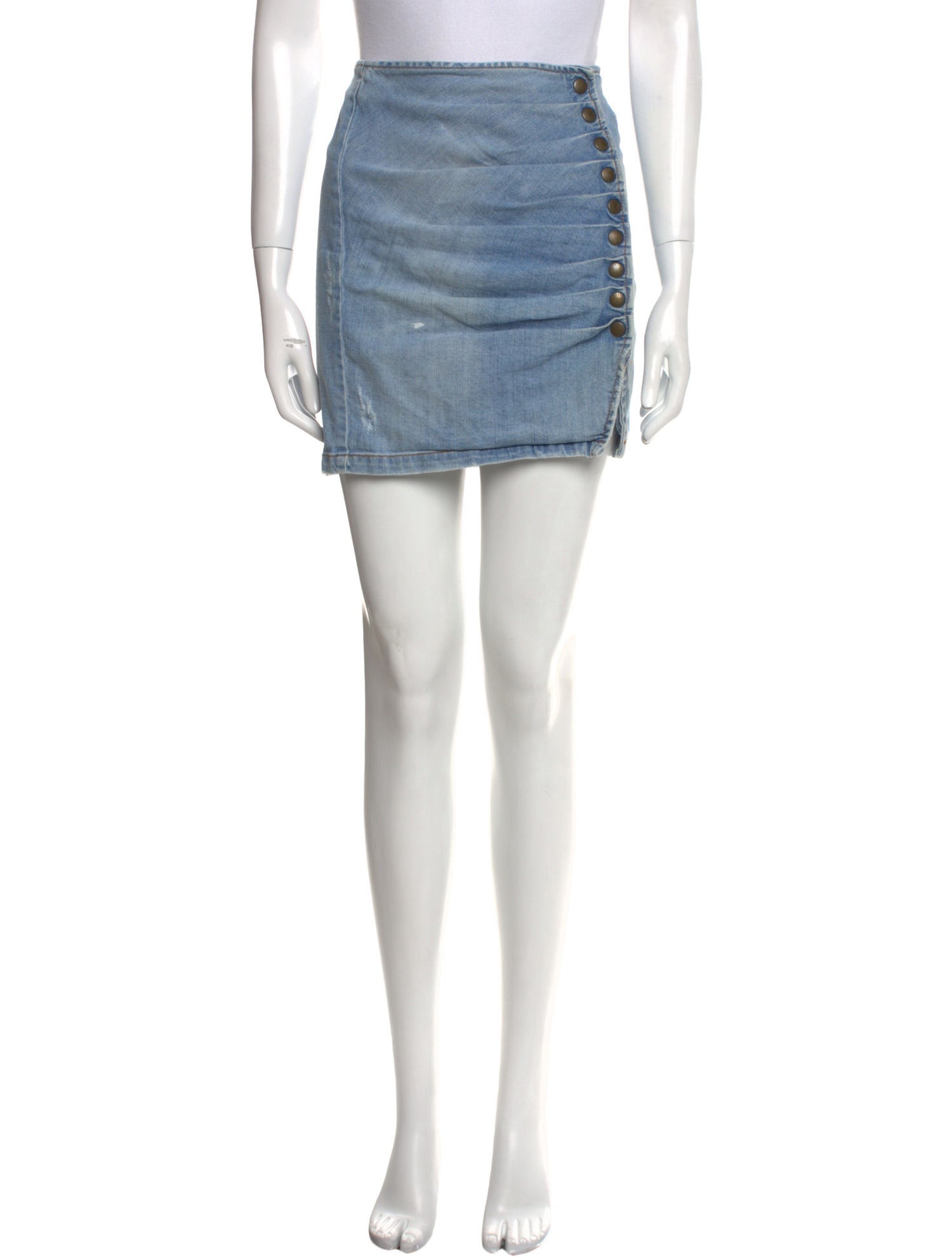 Retrofête Distressed Accents Mini Skirt
