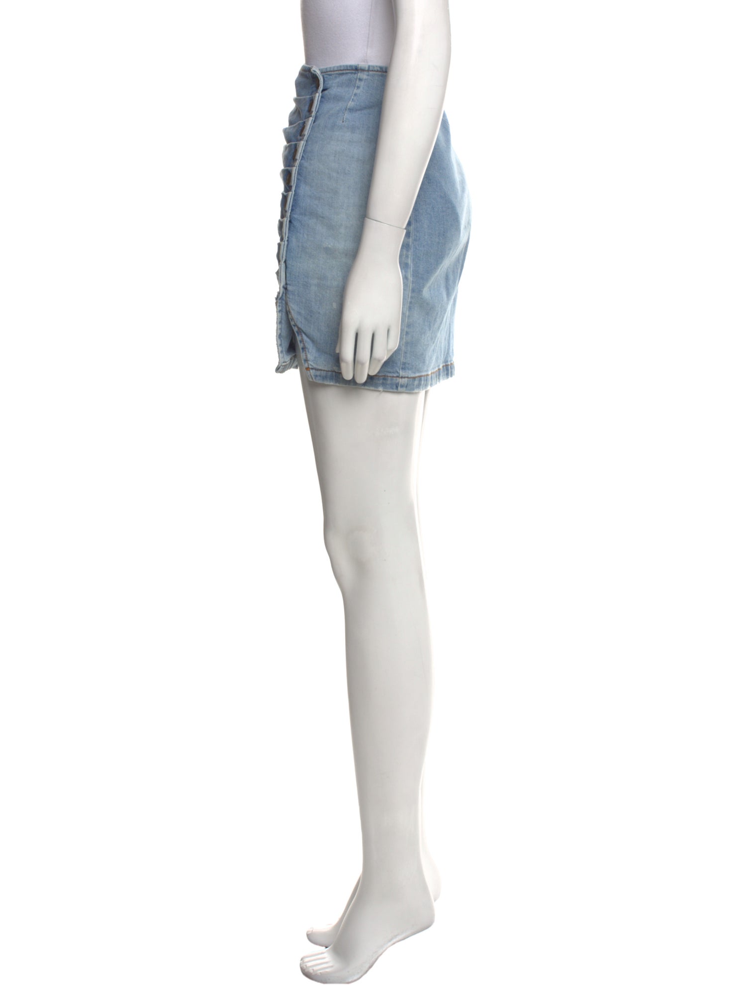 Retrofête Distressed Accents Mini Skirt