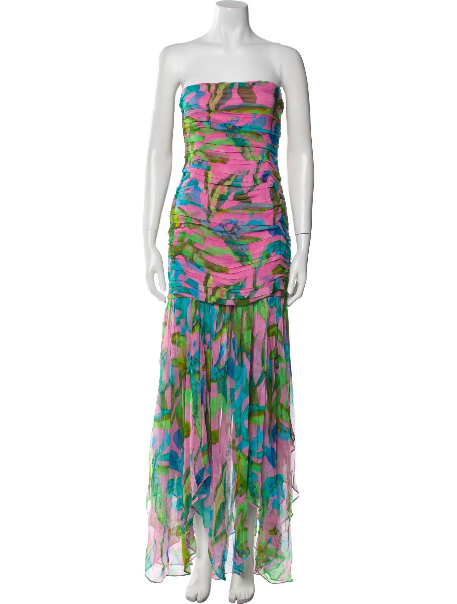 Retrofête Silk Long Dress w/ Tags