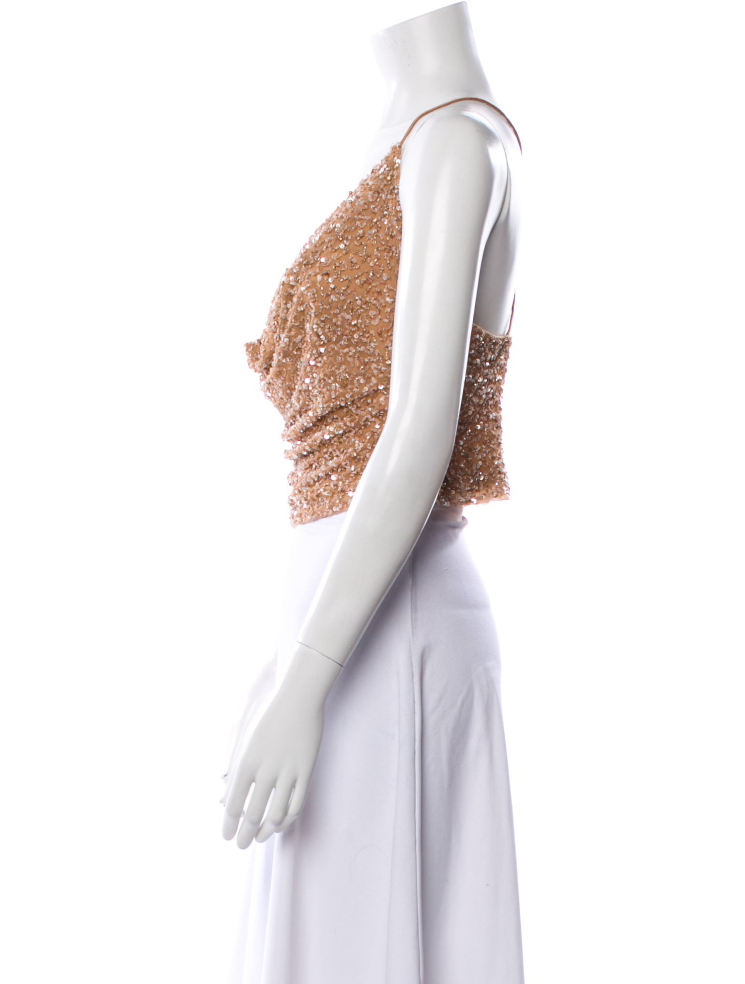 Retrofête Nylon Cowl Neck Crop Top