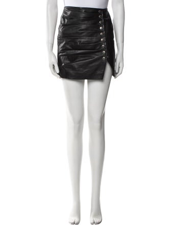 Retrofête Leather Mini Skirt
