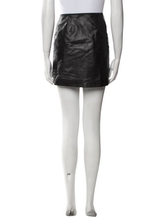 Retrofête Leather Mini Skirt