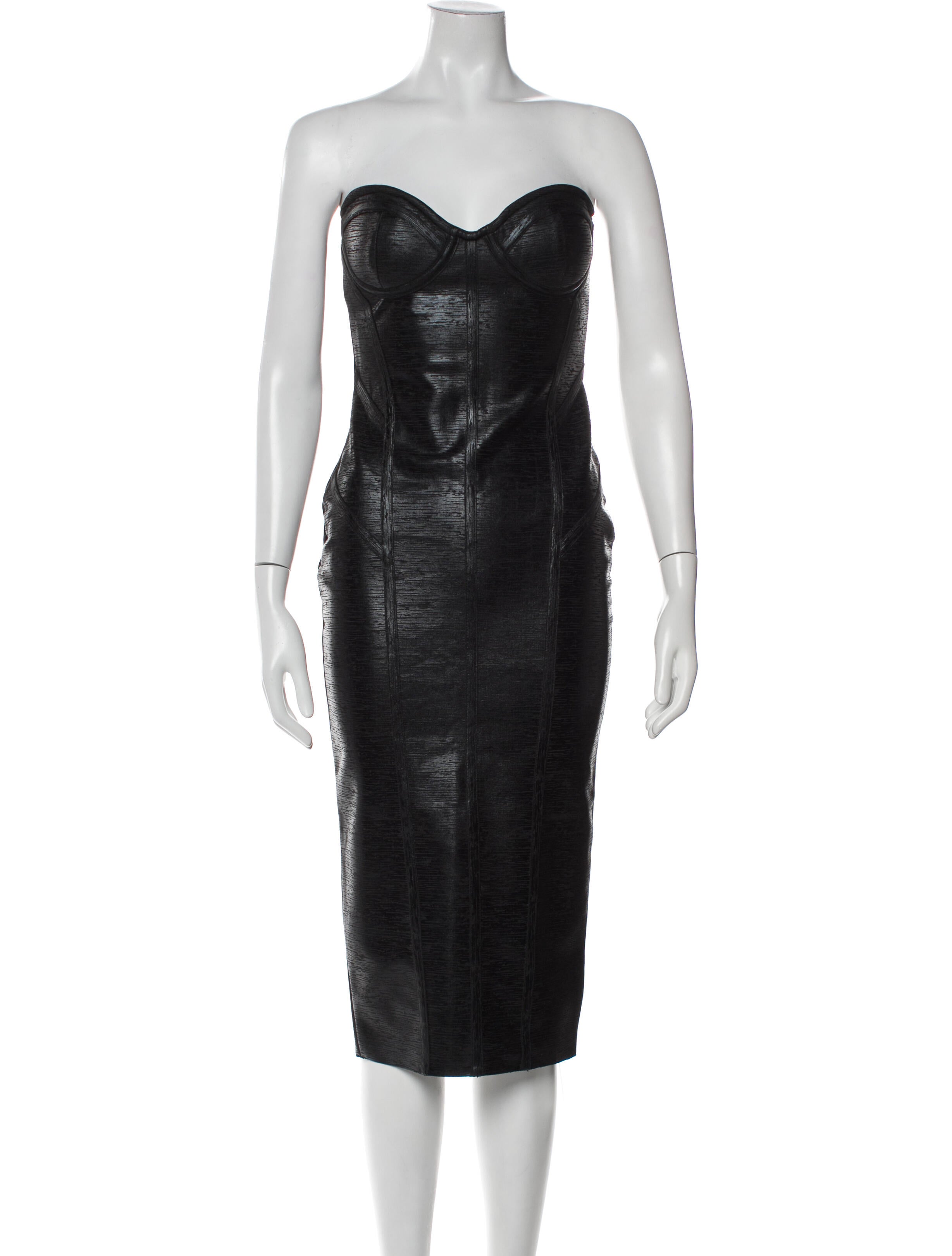 Retrofête Strapless Knee-Length Dress