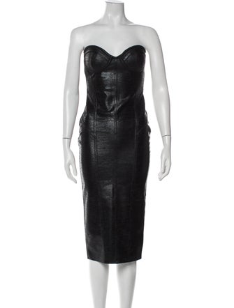 Retrofête Strapless Knee-Length Dress