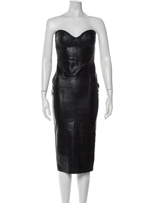 Retrofête Strapless Knee-Length Dress