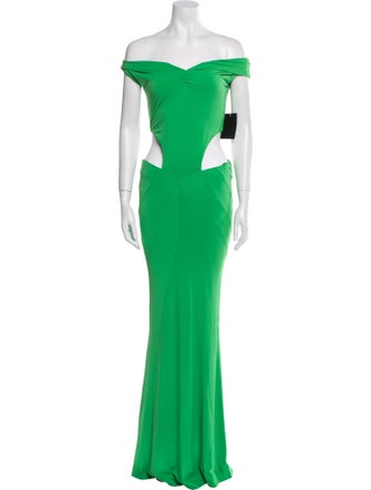 Retrofête Off-The-Shoulder Long Dress