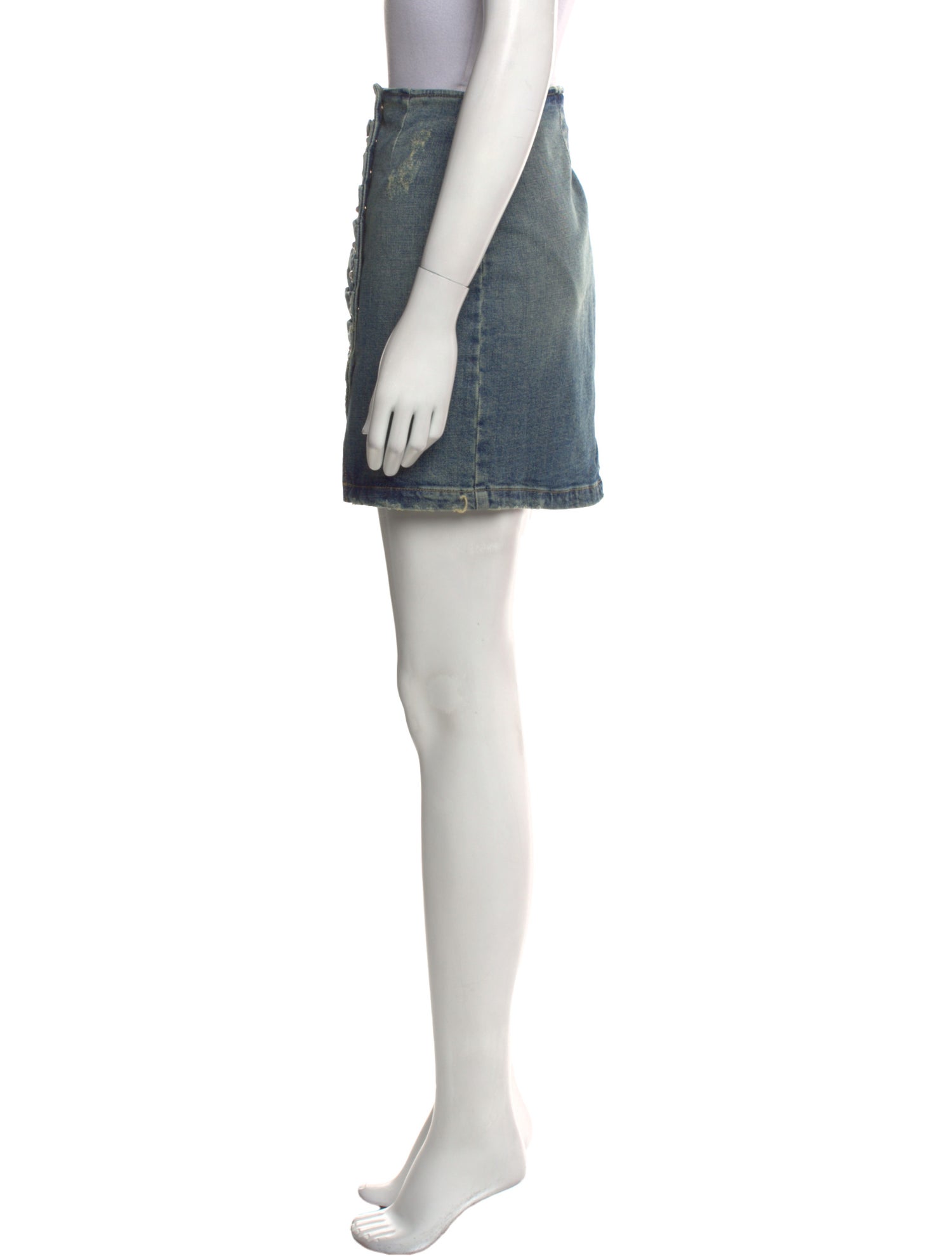 Retrofête Distressed Accents Mini Skirt w/ Tags