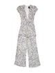 Retrofête Patterned V-Neck Jumpsuit