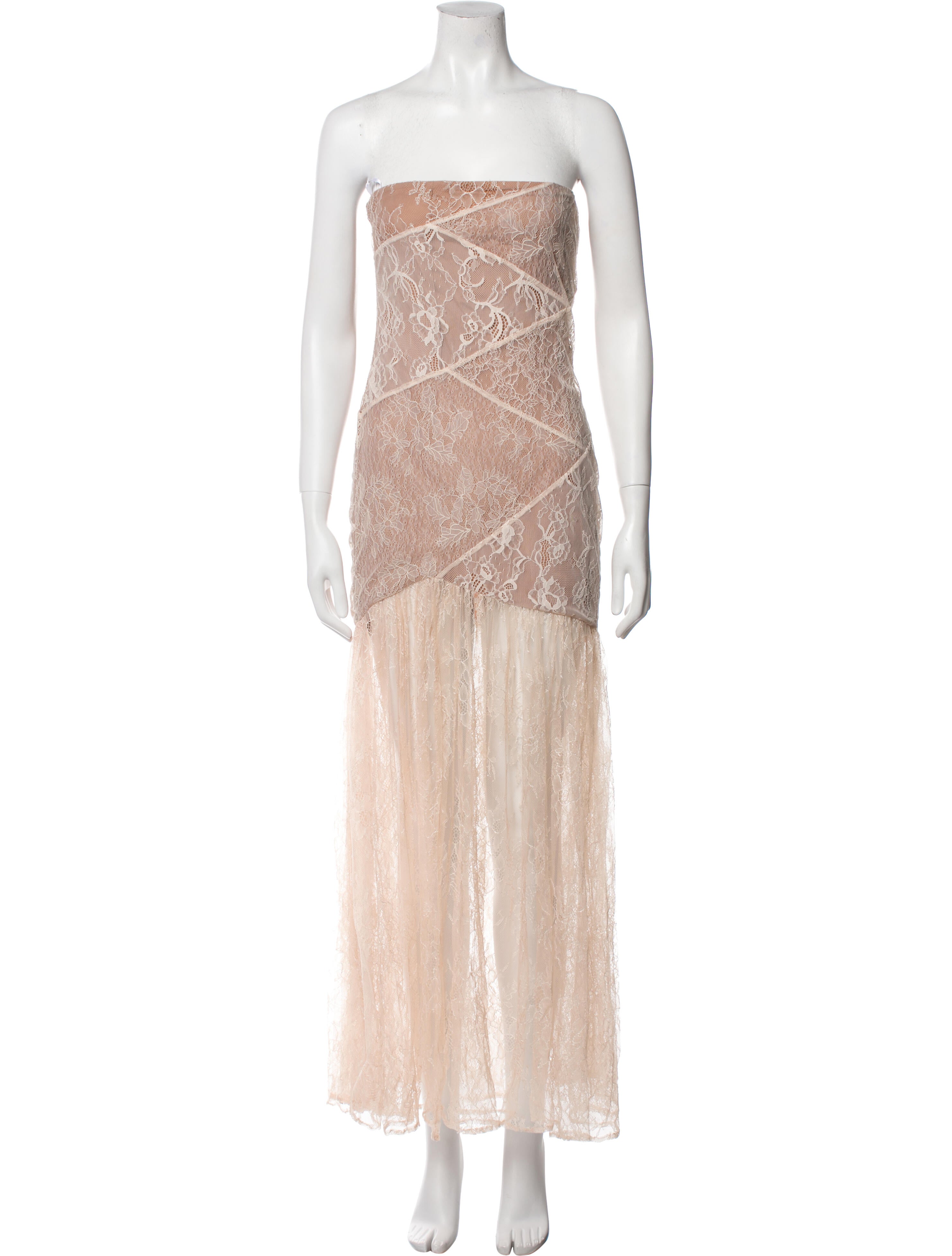 Retrofête Strapless Midi Length Dress