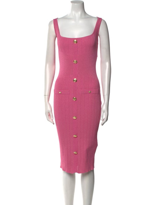 Retrofête Square Neckline Midi Length Dress