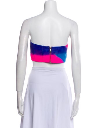 Retrofête Leather Printed Crop Top