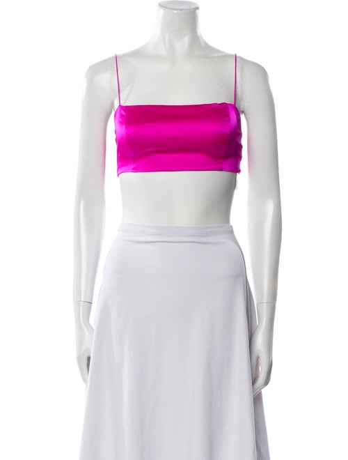 Retrofête Silk Square Neckline Crop Top