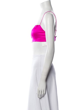 Retrofête Silk Square Neckline Crop Top