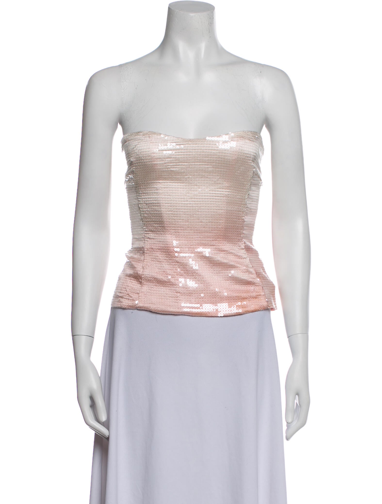 Retrofête Silk Strapless Crop Top w/ Tags