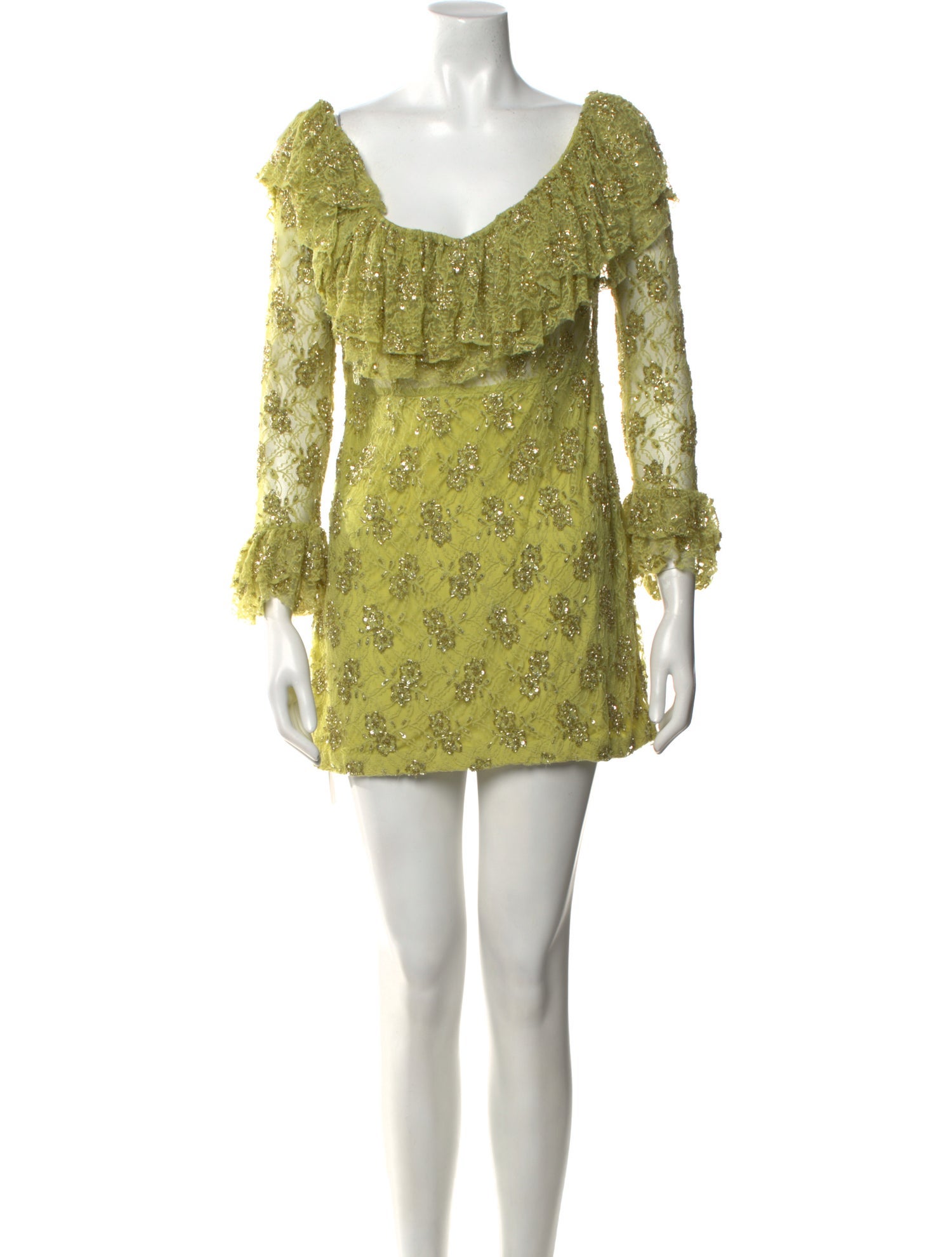 Retrofête Square Neckline Mini Dress