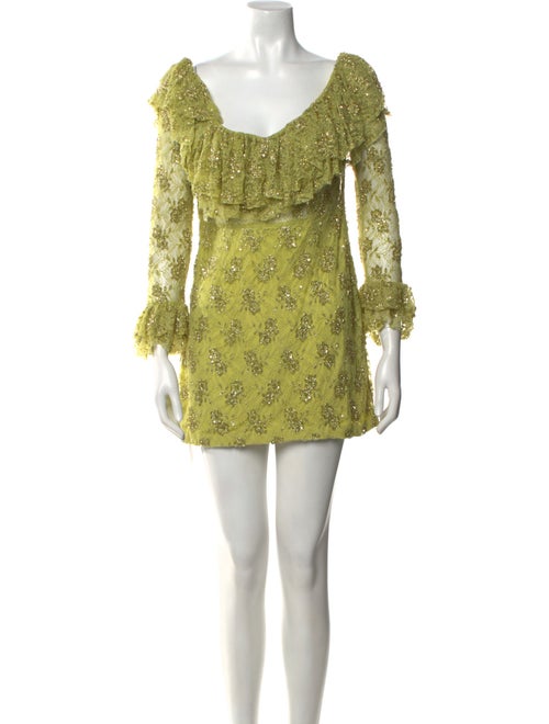 Retrofête Square Neckline Mini Dress