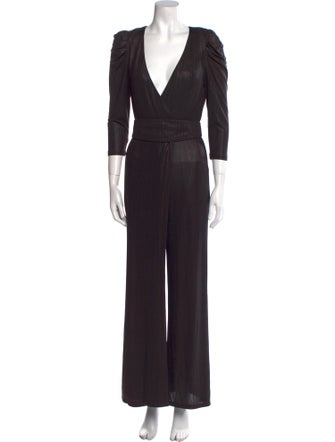 Retrofête Plunge Neckline Jumpsuit