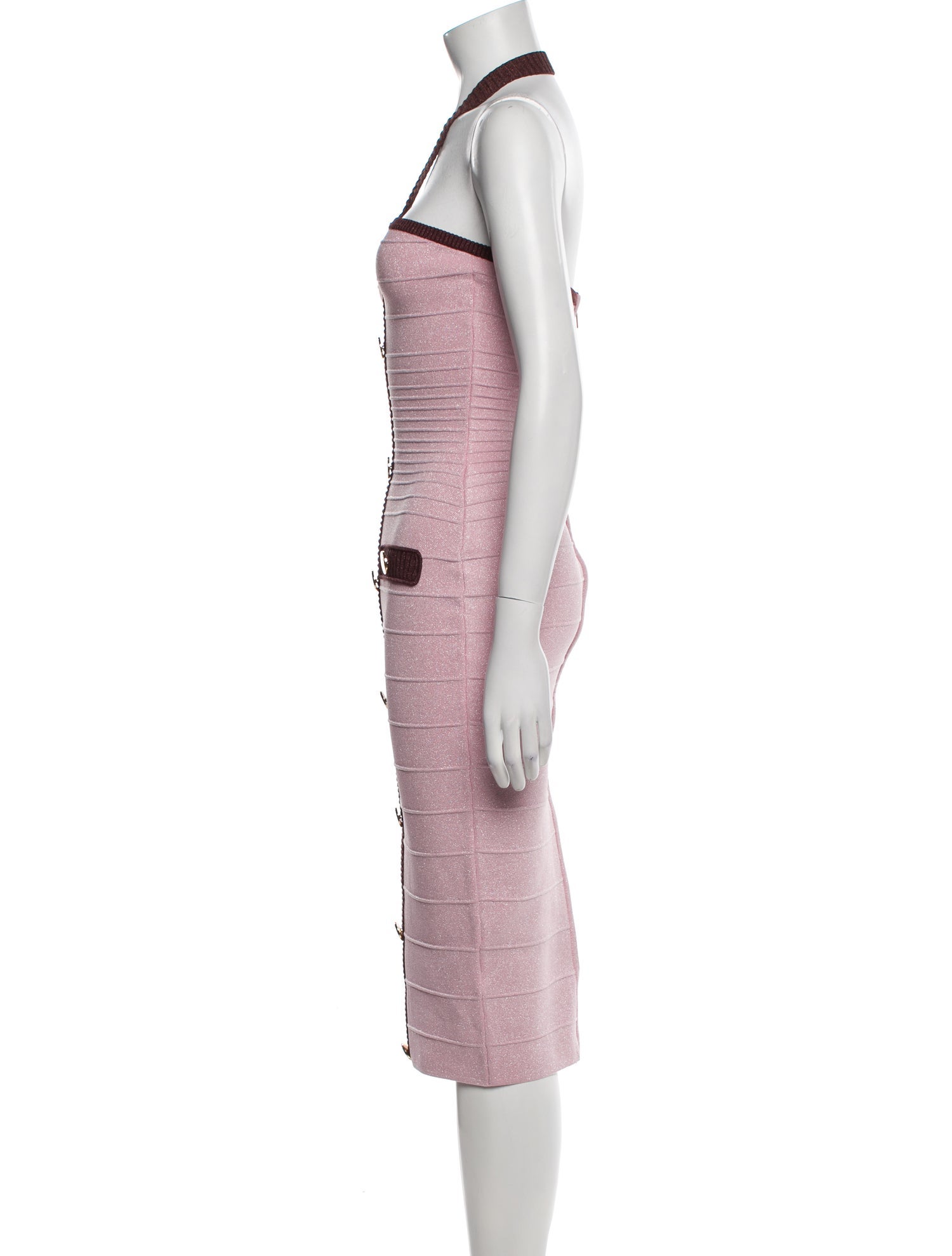 Retrofête Halterneck Knee-Length Dress