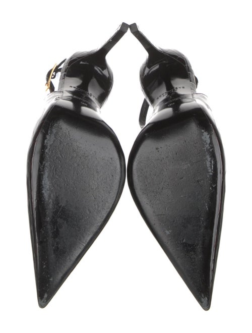 Retrofête Embossed Leather Slingback Pumps