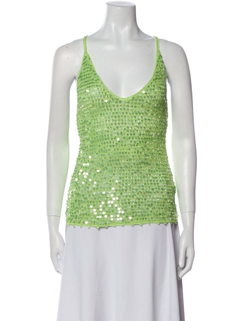 Retrofête Scoop Neck Sleeveless Top