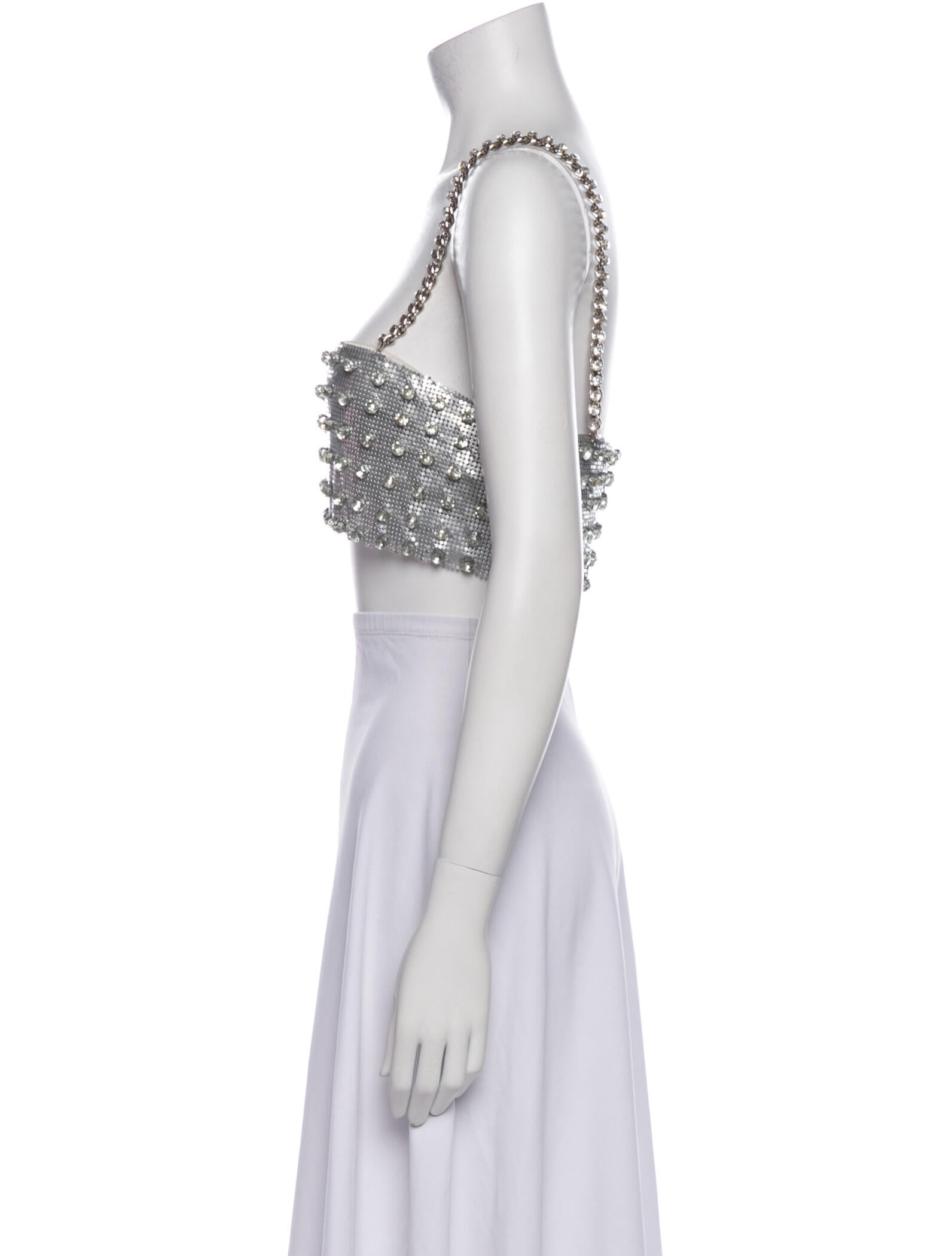 Retrofête Printed Square Neckline Crop Top