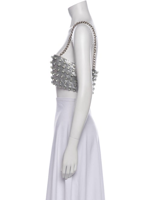 Retrofête Printed Square Neckline Crop Top