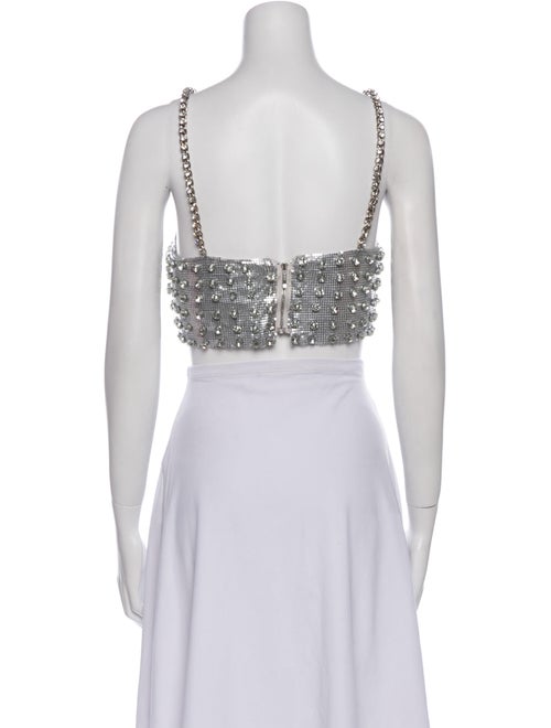 Retrofête Printed Square Neckline Crop Top