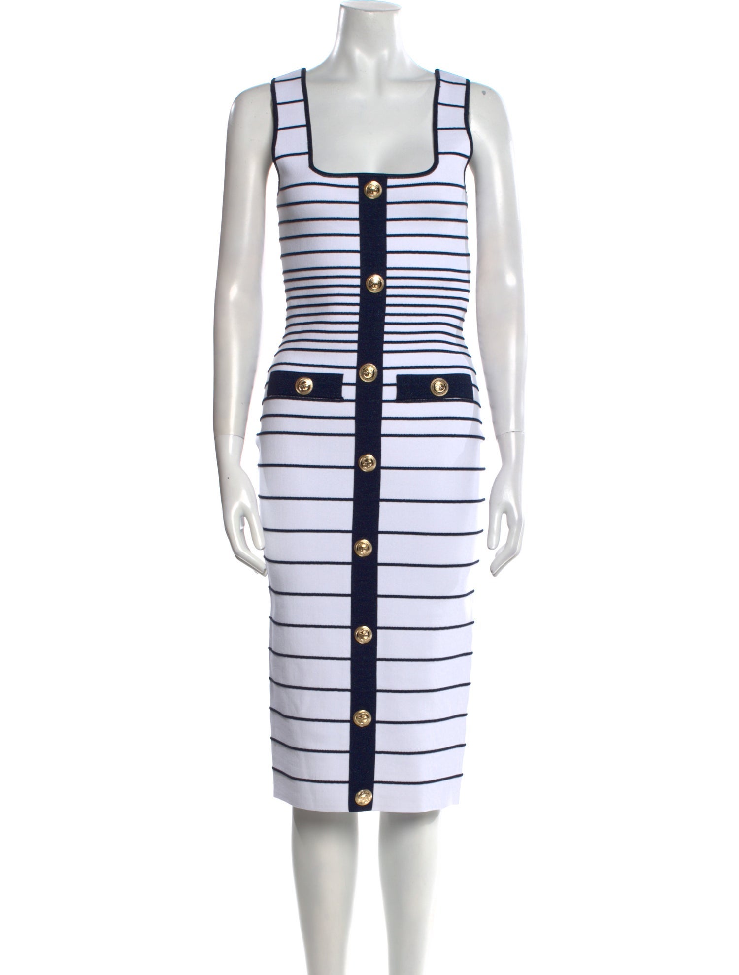 Retrofête Striped Midi Length Dress w/ Tags