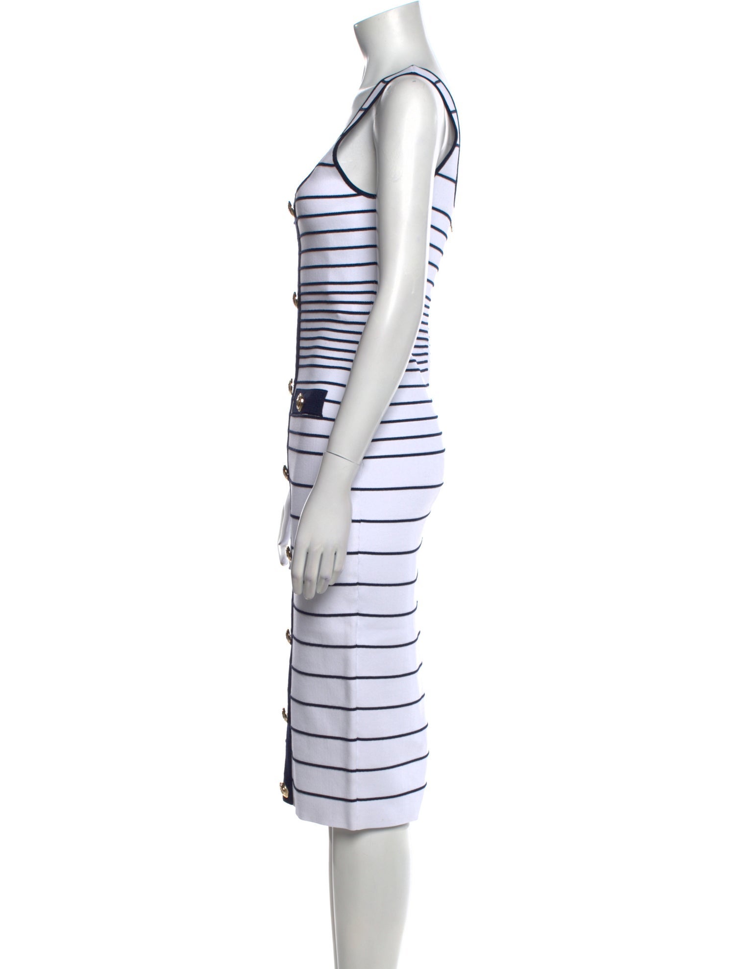 Retrofête Striped Midi Length Dress w/ Tags