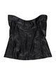 Retrofête Leather Strapless Crop Top