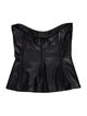 Retrofête Leather Strapless Crop Top