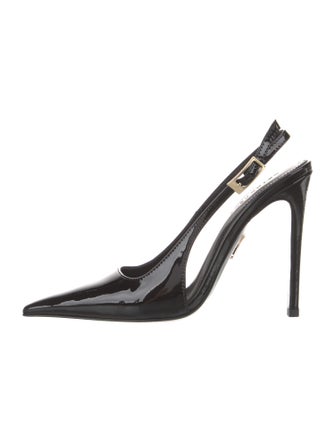 Retrofête Patent Leather Slingback Pumps
