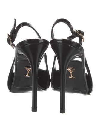 Retrofête Patent Leather Slingback Pumps
