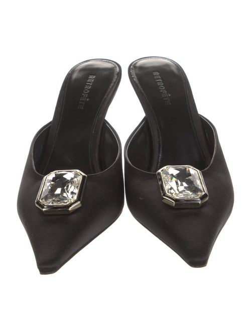Retrofête Satin Crystal Embellishments Mules