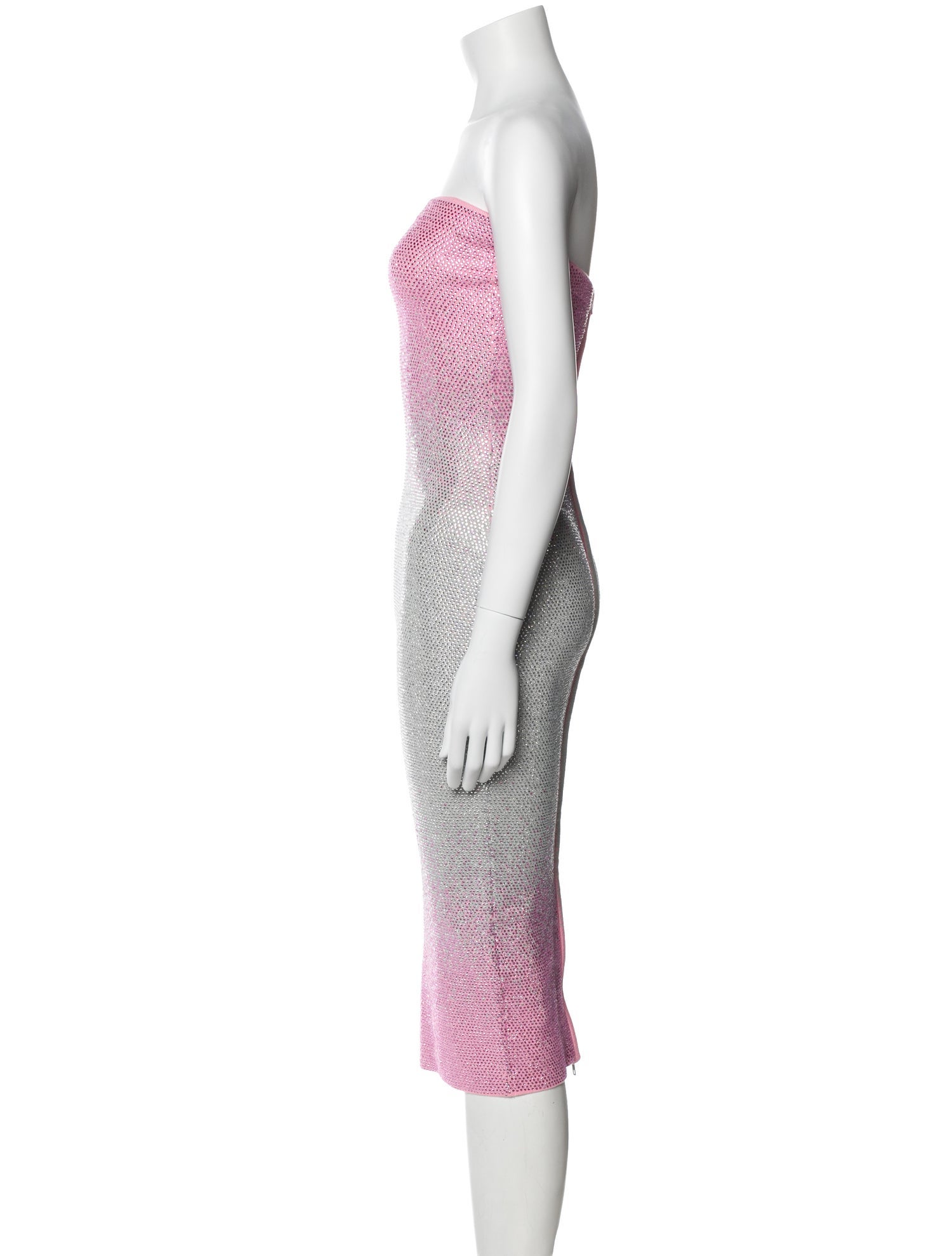 Retrofête Strapless Knee-Length Dress