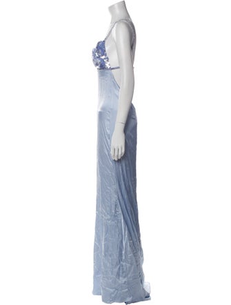 Retrofête Lace Pattern Long Dress