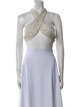 Retrofête Halterneck Sleeveless Crop Top