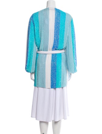 Retrofête Sequin Striped Evening Jacket