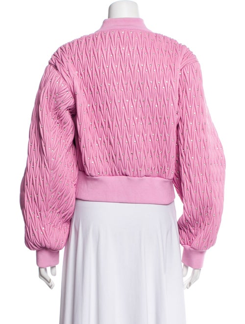 Retrofête Leather Striped Bomber Jacket