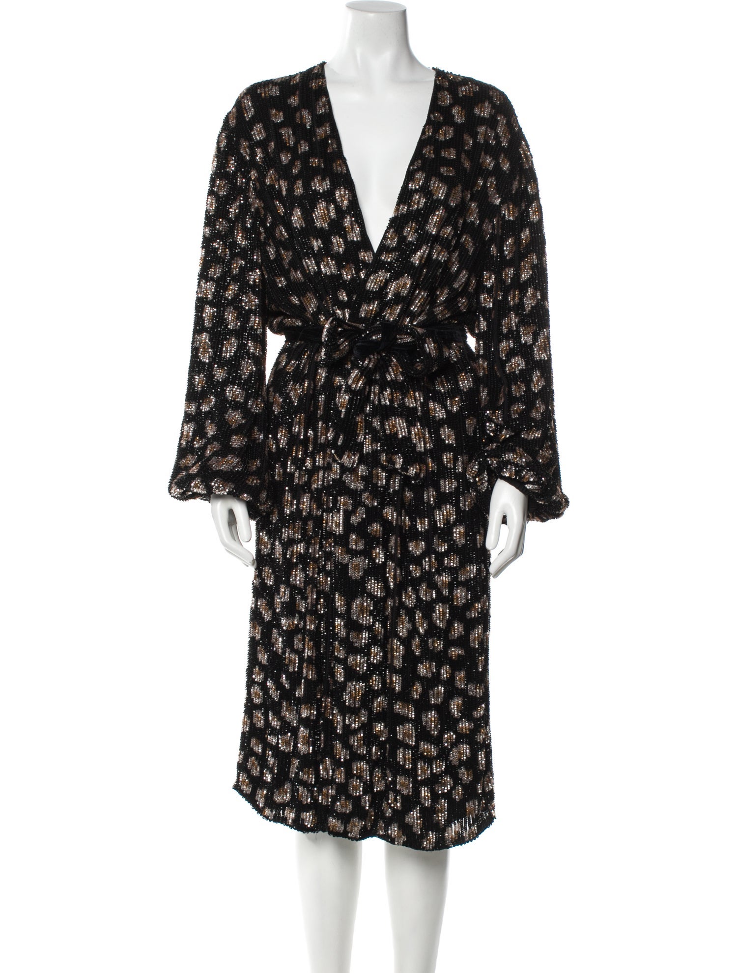 Retrofête Floral Print Midi Length Dress