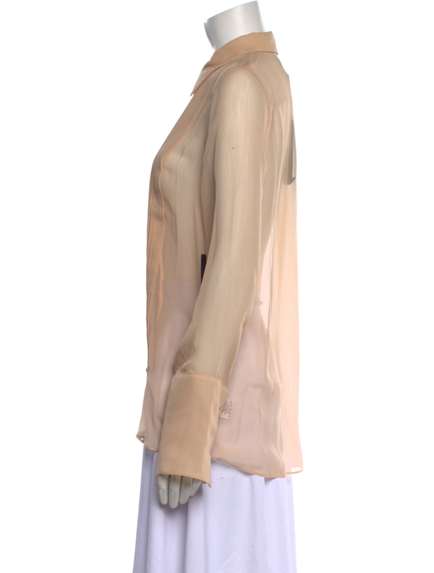 Retrofête Silk Long Sleeve Button-Up Top w/ Tags