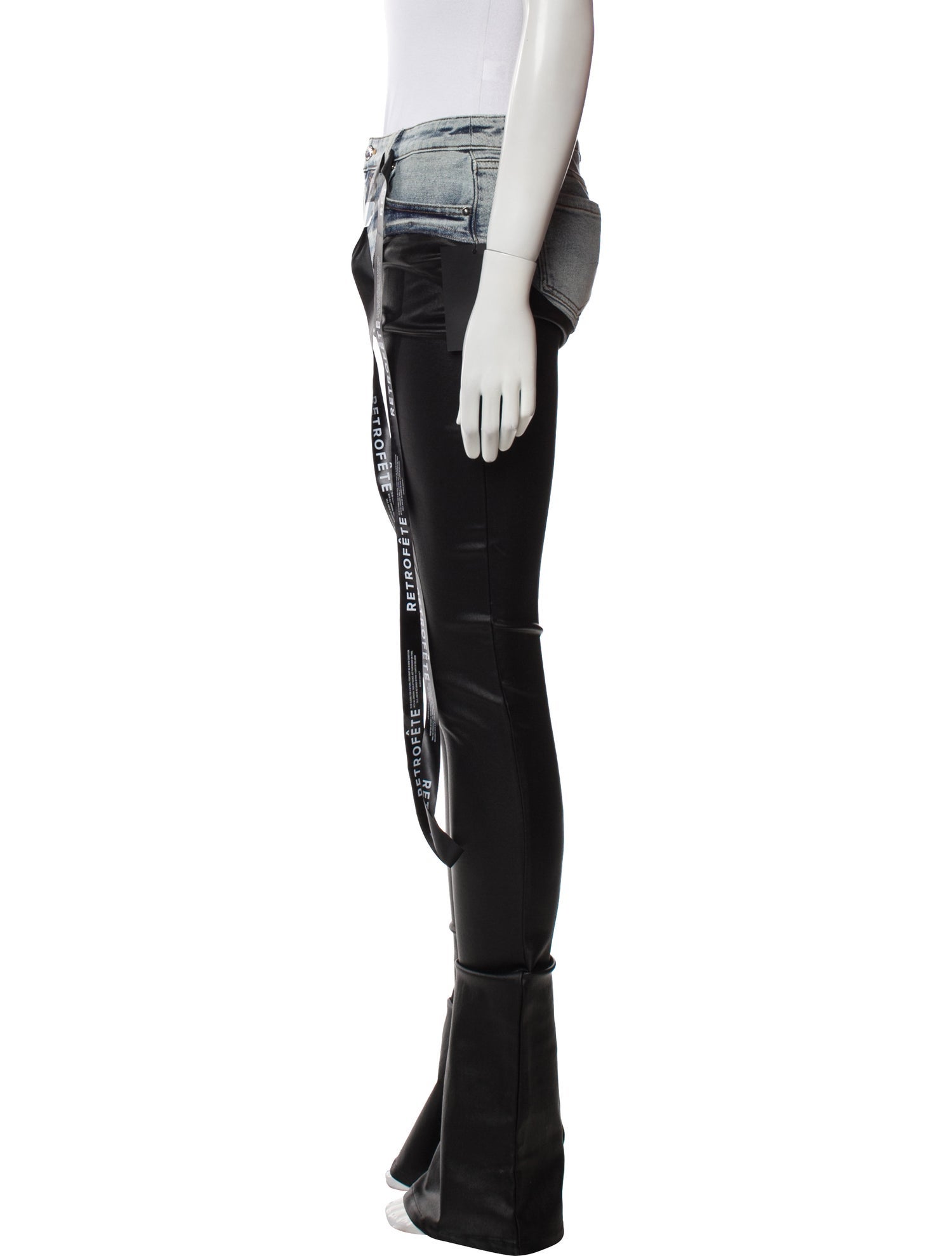 Retrofête Faux Leather Wide Leg Pants w/ Tags