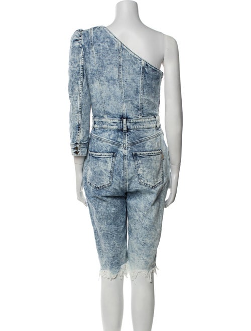 Retrofête Tie-Dye Print One-Shoulder Romper